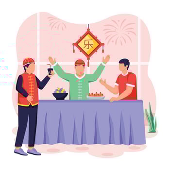 Depicting New Year Celebration vector