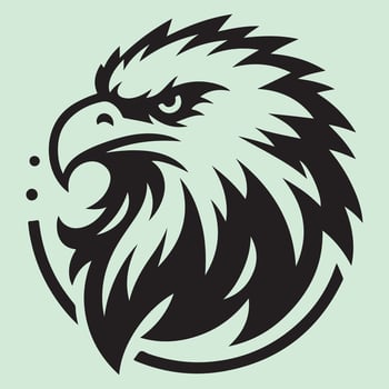 Eagle silhouette illustration vector