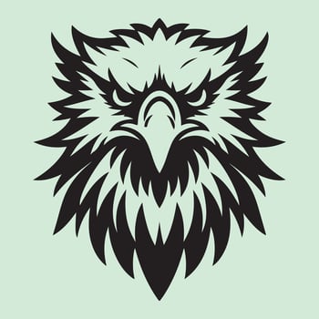 Eagle silhouette illustration vector