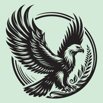 Eagle silhouette illustration vector