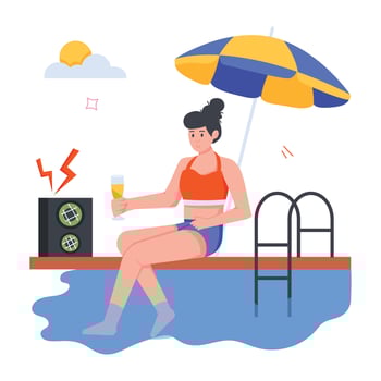 People Celebrating Flat Character Icons vector