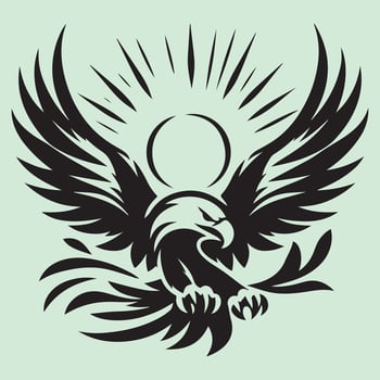 Eagle silhouette illustration vector