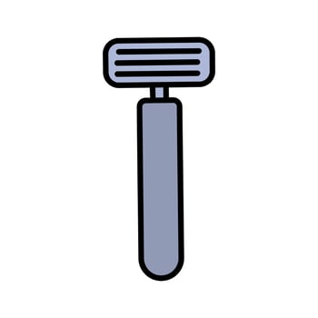 Razor icon. Grey razor, shaving, grooming, hygiene, personal care, beard, hair removal, clean, sharp, blade. vector