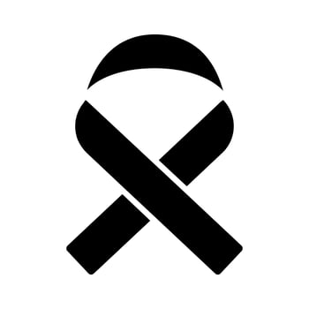Awareness ribbon icon. Red ribbon, awareness, support, cause, charity, solidarity, health, awareness symbol, ribbon. vector