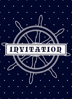 Beautiful greeting cards. They are made in the style of a marine theme. vector