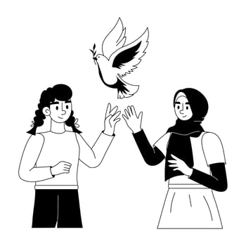 Trendy Cultural Peace vector