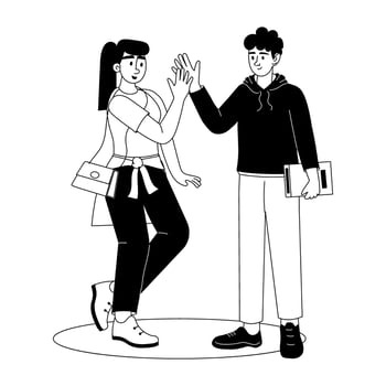 Trendy Multicultural Friends vector