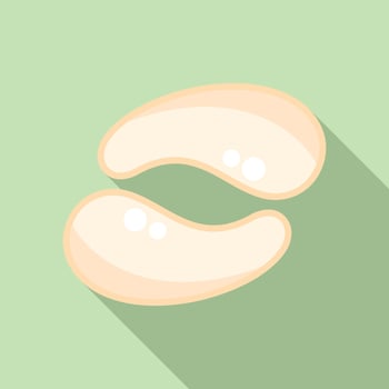 Flat design cashew nuts icon vector