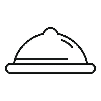 Line art of a serving cloche vector
