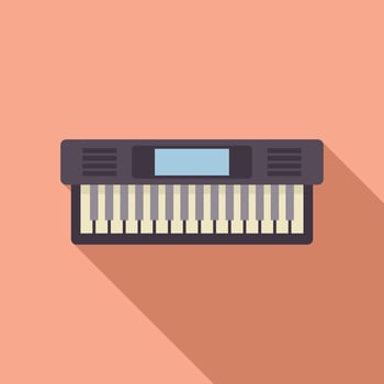 Flat design illustration of electronic keyboard vector
