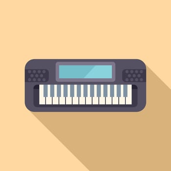 Flat design illustration of electronic keyboard vector