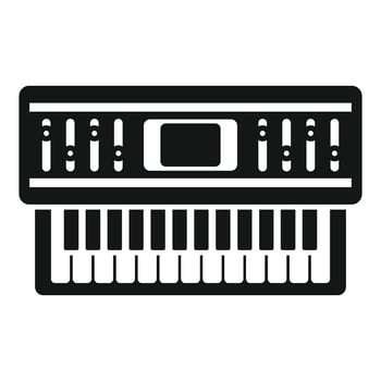 Black and white digital keyboard icon vector