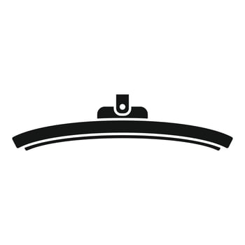 Sleek illustration of a black windshield wiper, isolated on white background vector