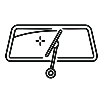 Car windshield wiper icon outline vector