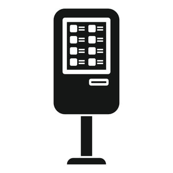 illustration of modern vending machine icon vector