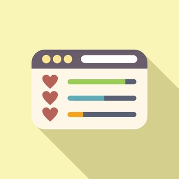 Flat design illustration of website interface vector