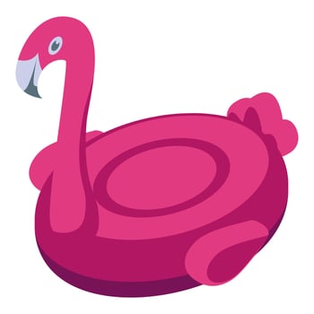 Pink flamingo inflatable pool float illustration vector