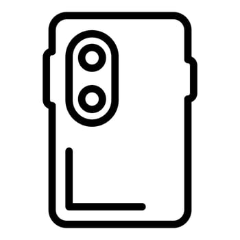 Smartphone camera icon outline illustration vector