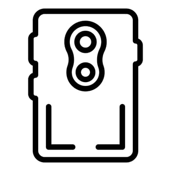 Black outline of hard drive icon vector