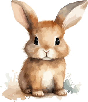 Curte rabbit clipart design illustration png