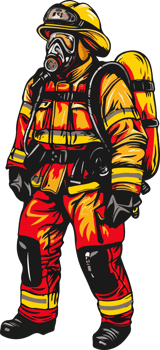 Firefighter clipart design illustration png