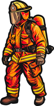 Firefighter clipart design illustration png