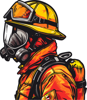 Firefighter clipart design illustration png