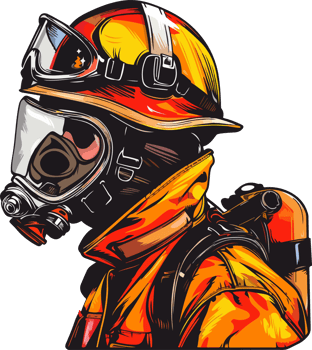 Firefighter clipart design illustration png