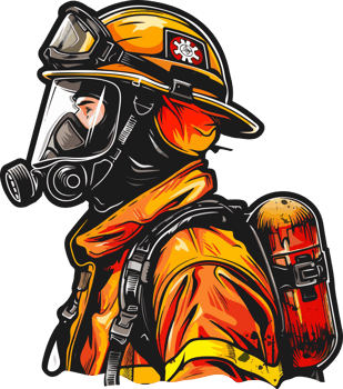 Firefighter clipart design illustration png