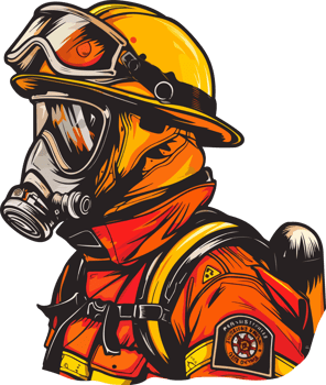 Firefighter clipart design illustration png