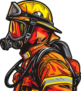 Firefighter clipart design illustration png