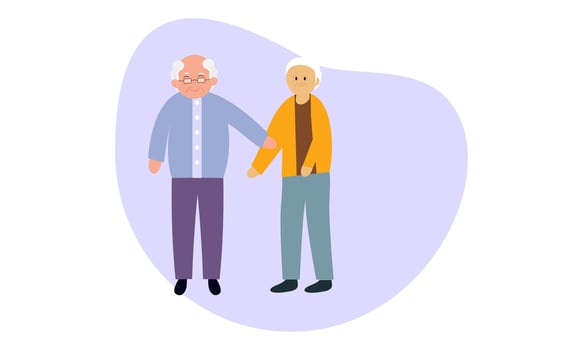 Grandfathers cartoons. Elderly People illustration vector