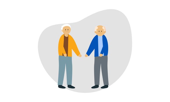 Grandfathers cartoons. Elderly People illustration vector