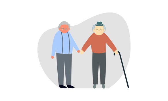 Grandfathers cartoons. Elderly People illustration vector