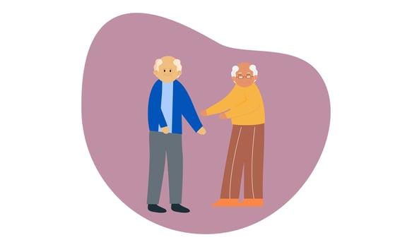 Grandfathers cartoons. Elderly People illustration vector