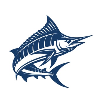Marlin fish illustration vector