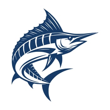 Marlin fish illustration vector