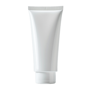 White Cosmetic Skincare Container on Transparent Background png