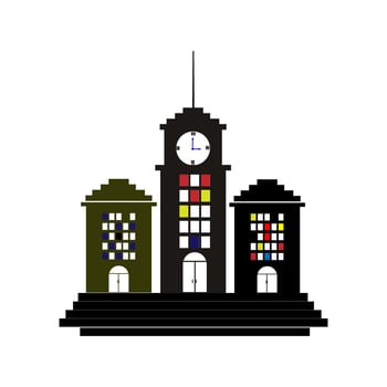 hotel building icon illustration vector