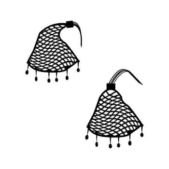 fishing net icon simple illustration vector