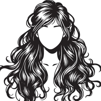 girl hair style Illustration vector
