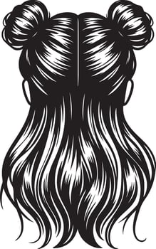 girl hair style Illustration vector