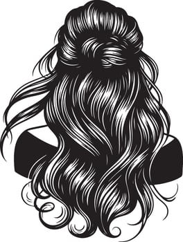 girl hair style Illustration vector