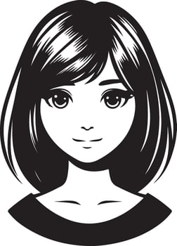girl hairstyle Illustration vector