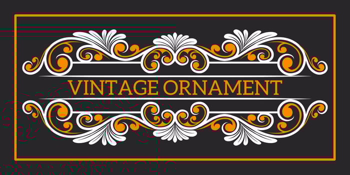 Classic name tags ornament floral border for weddings vector