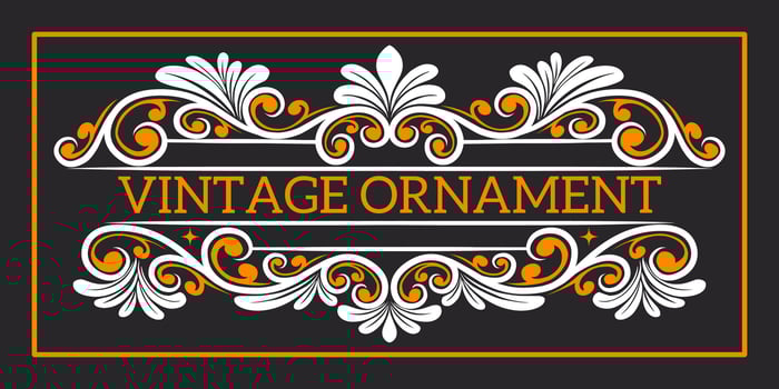 Classic name tags ornament floral border for weddings vector