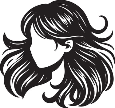 girl hair style Illustration vector