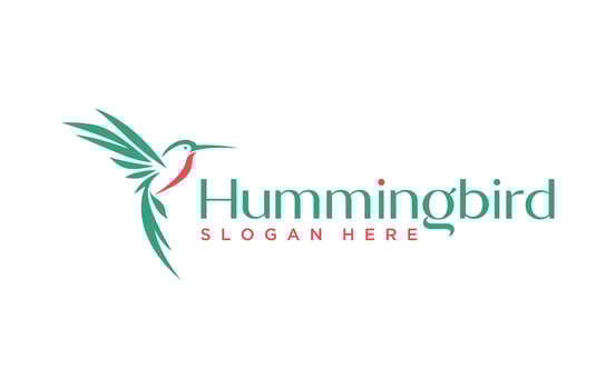 Hummingbird modern logo design - logo icon free download vector