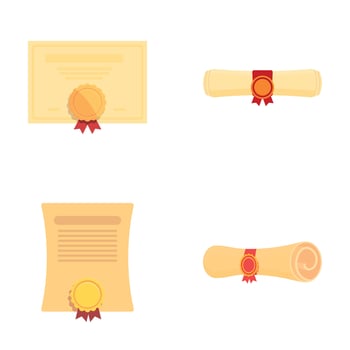 Set of certificate and diploma illustrations vector