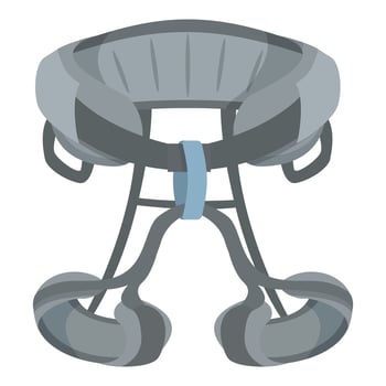graphic of a stylized climbing harness for mountaineering or rock climbing vector